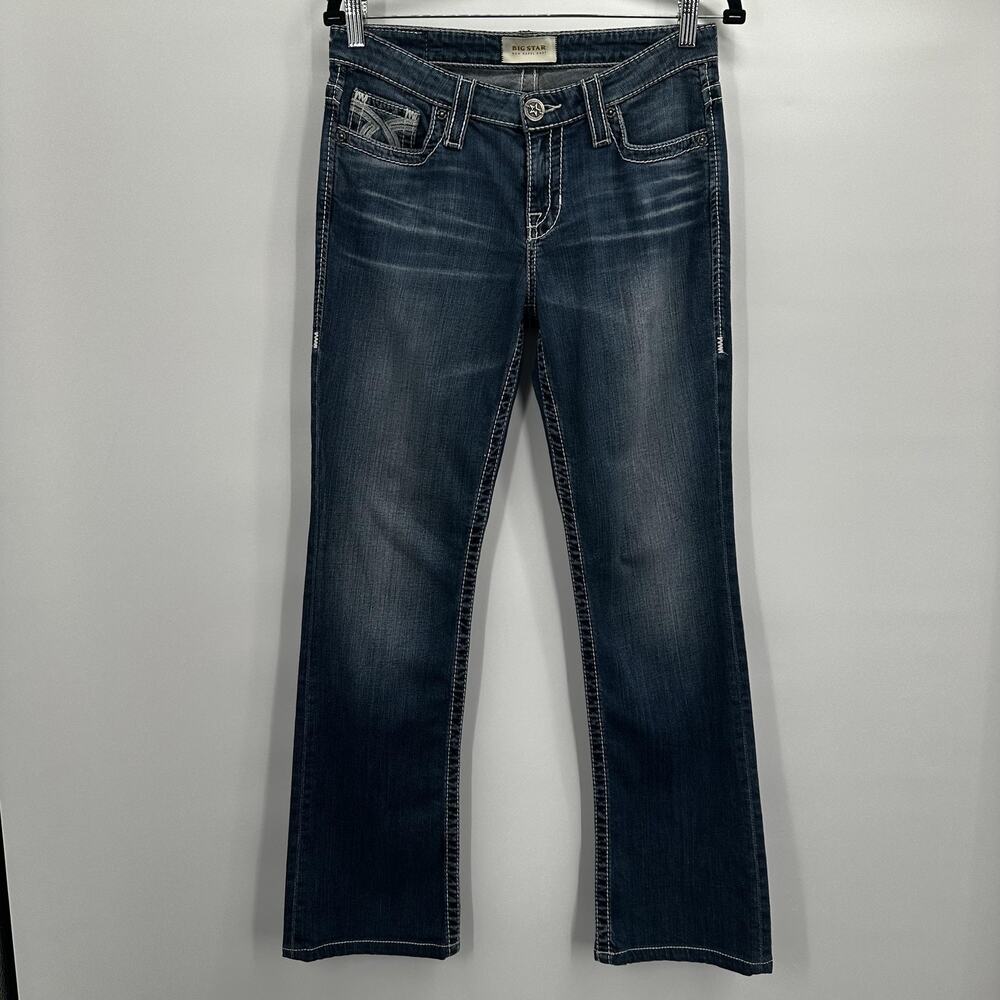 Big Star Jeans Womens 28R Blue New Hazel Boot Stretch Denim Mid Rise Embroidered